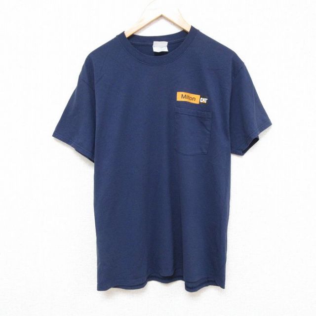 00s 半袖Tシャツ Milton ネイビー L | 古着
