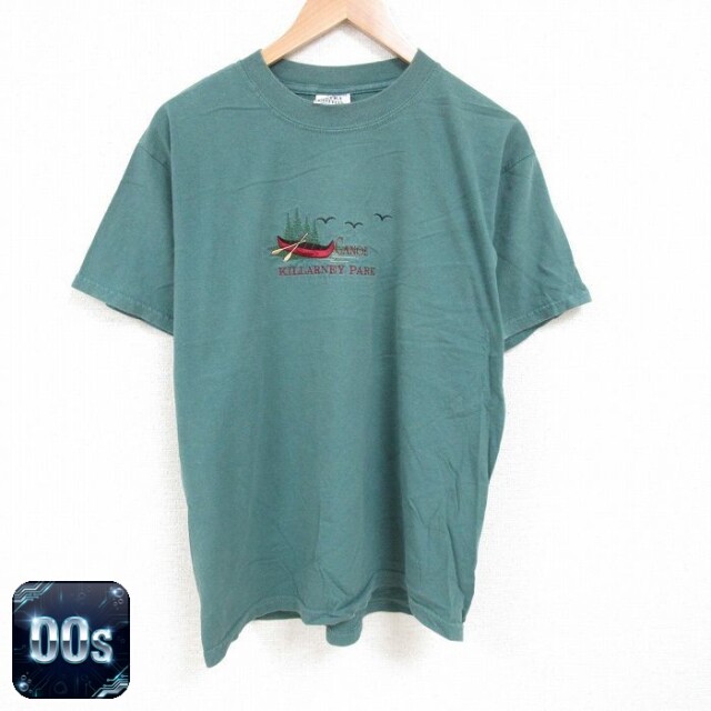 【50%OFF】00s 半袖Tシャツ カヌー グリーン L | 古着