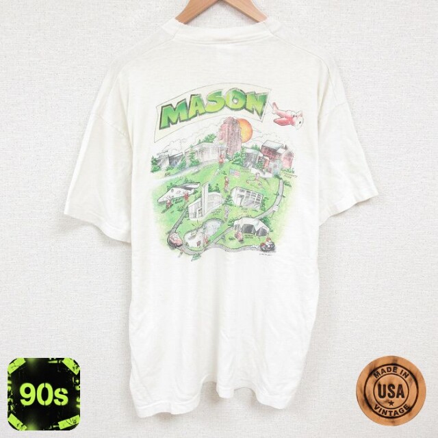 【50%OFF】フルーツオブザルーム 90s 半袖Tシャツ MASON ホワイト XL | 古着