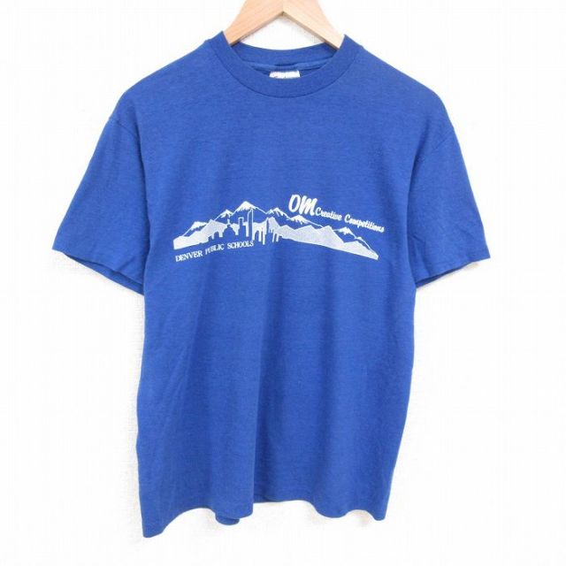80s 半袖Tシャツ デンバー ネイビー XL | 古着
