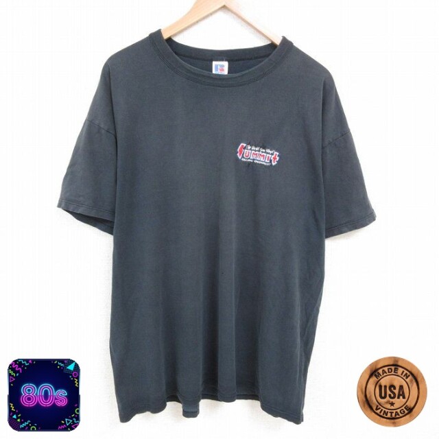 【50%OFF】ラッセル 80s 半袖Tシャツ SUMMIT ブラック XL | 古着