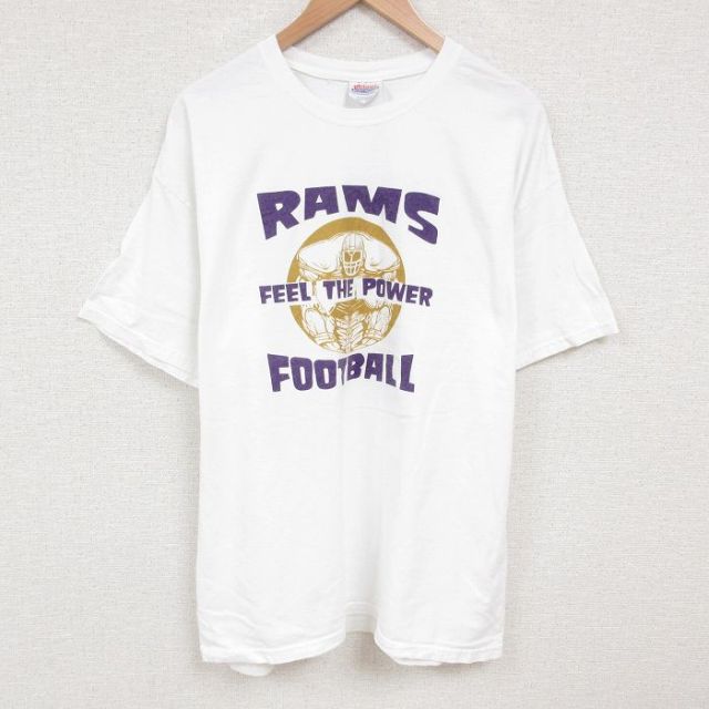 ヘインズ 00s 半袖Tシャツ フットボール ホワイト XL | 古着