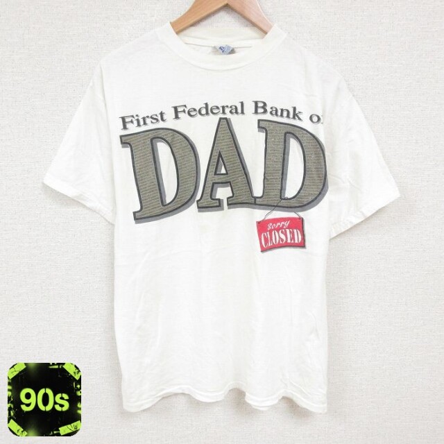 【50%OFF】90s 半袖Tシャツ DAD ホワイト XL | 古着