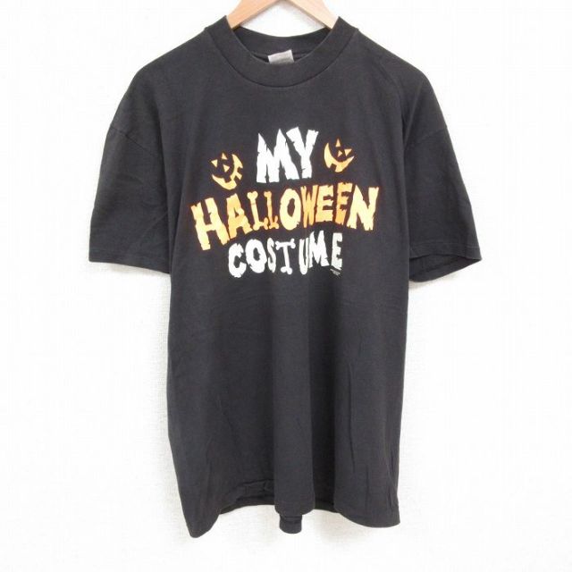 90s 半袖Tシャツ ハロウィン ブラック XL | 古着