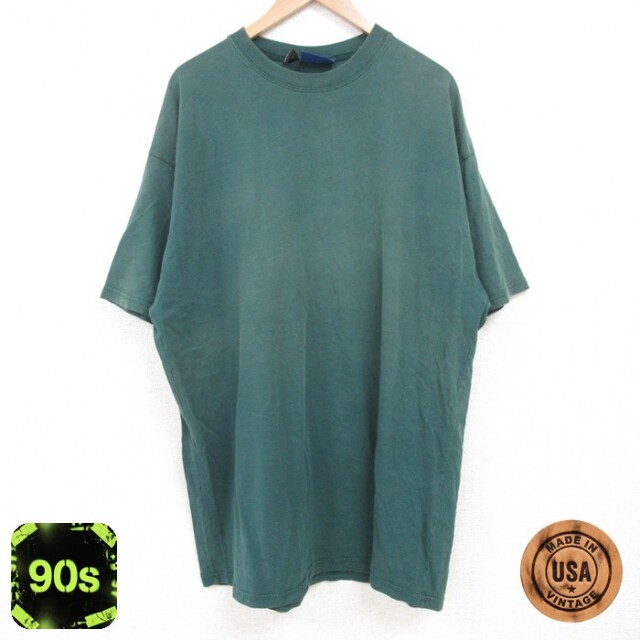 【50%OFF】90s 半袖Tシャツ グリーン XL | 古着