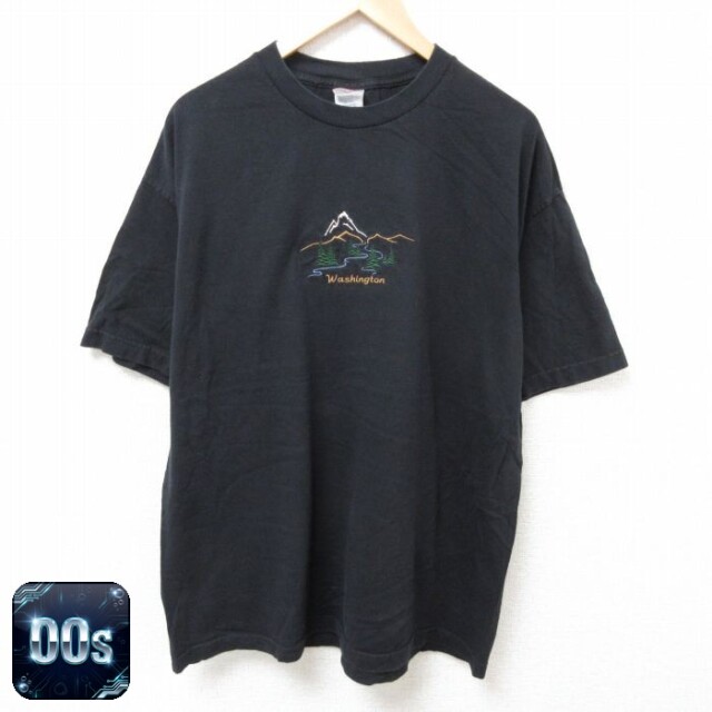 ワシントン 00s 半袖Tシャツ 刺繍 ブラック XL | 古着