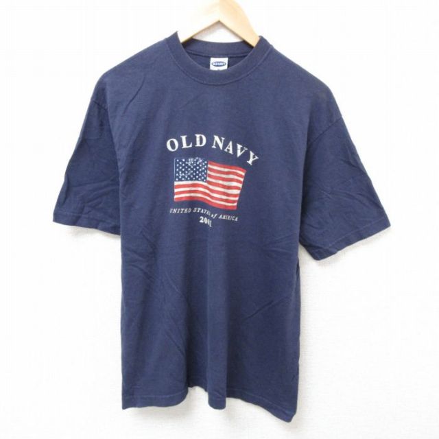 00s 半袖Tシャツ 星条旗 ネイビー L | 古着