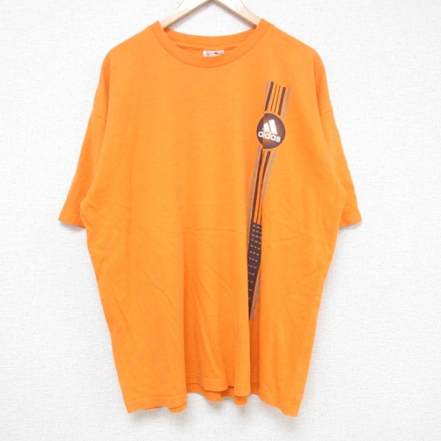 アディダス 90s 半袖Tシャツ ワンポイント イエロー XL | 古着