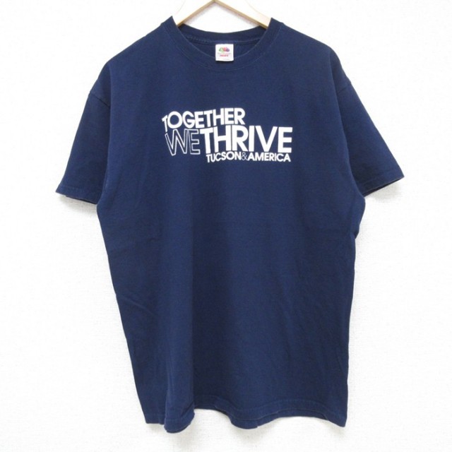 フルーツオブザルーム 00s 半袖Tシャツ TOGETHER ネイビー L | 古着