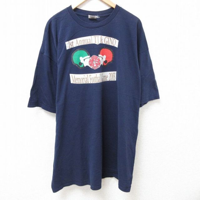 00s 半袖Tシャツ フットボール ネイビー XL | 古着