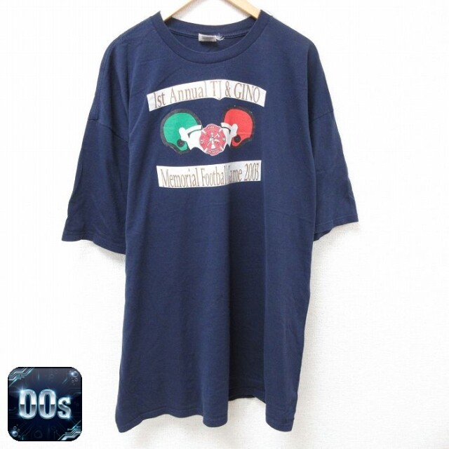 【50%OFF】00s 半袖Tシャツ フットボール ネイビー XL | 古着