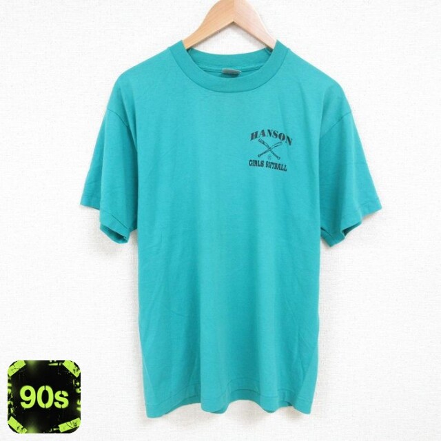 【50%OFF】フルーツオブザルーム 90s 半袖Tシャツ ソフトボール グリーン L | 古着