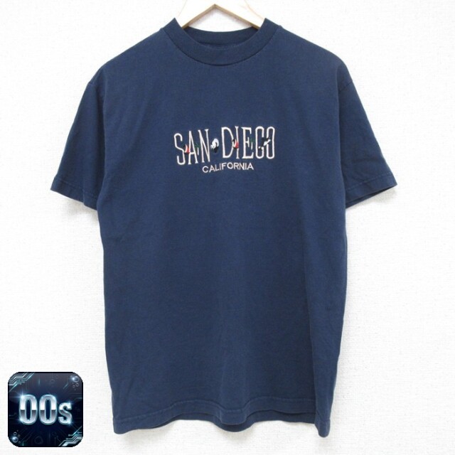 【50%OFF】サンディエゴ 00s 半袖Tシャツ 刺繍 ネイビー M | 古着