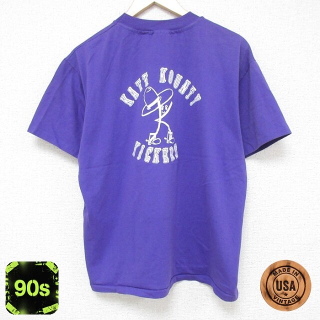 【50%OFF】ヘインズ 90s 半袖Tシャツ キッカーズ パープル L | 古着