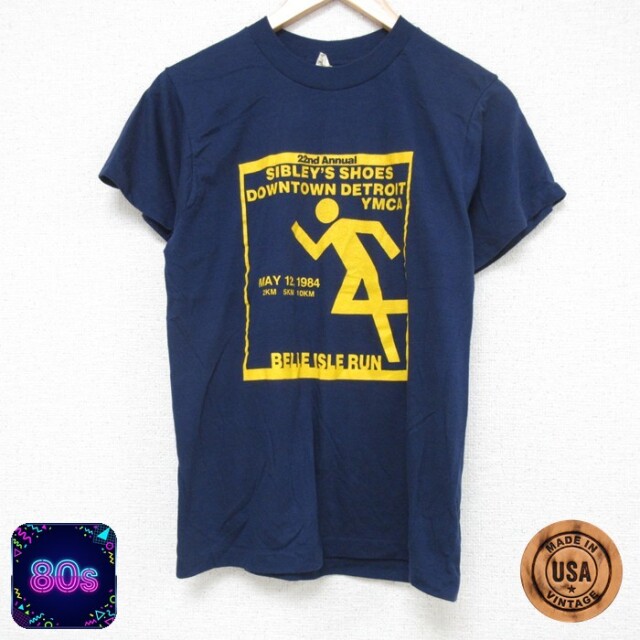 【50%OFF】スクリーンスターズ 80s 半袖Tシャツ RUN ネイビー S | 古着