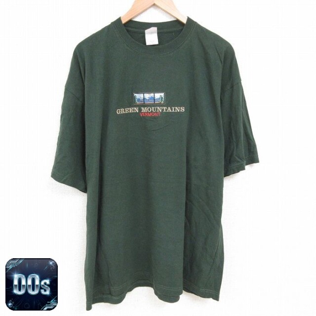 【50%OFF】バーモント 00s 半袖Tシャツ 刺繍 グリーン XL | 古着