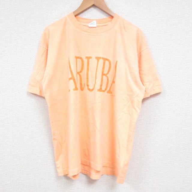 90s 半袖Tシャツ ARUBA オレンジ XL | 古着