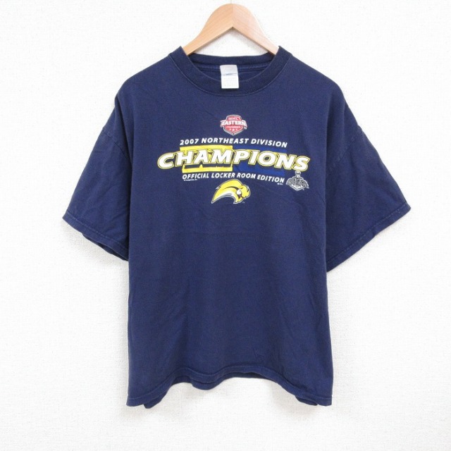 【50%OFF】バッファローセイバーズ 00s 半袖Tシャツ アイスホッケー ネイビー XL | 古着