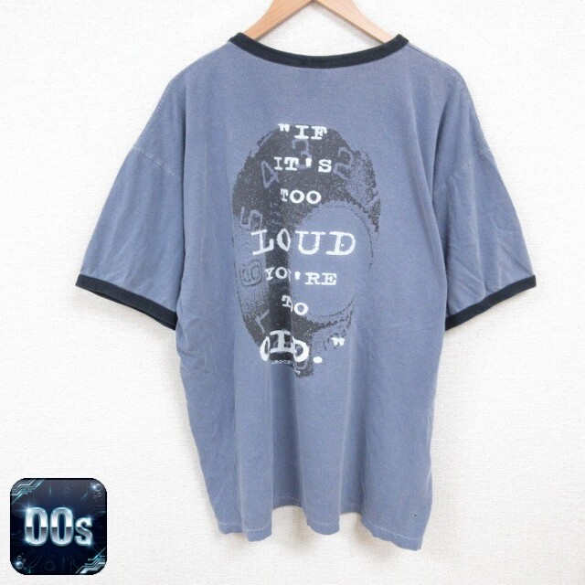 00s 半袖Tシャツ LOUD ネイビー XL | 古着