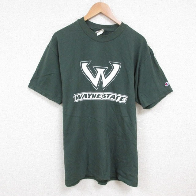 チャンピオン 00s 半袖Tシャツ WAYNE グリーン L | 古着