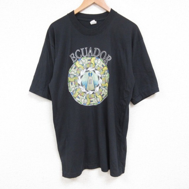 00s 半袖Tシャツ エクアドル ブラック L | 古着