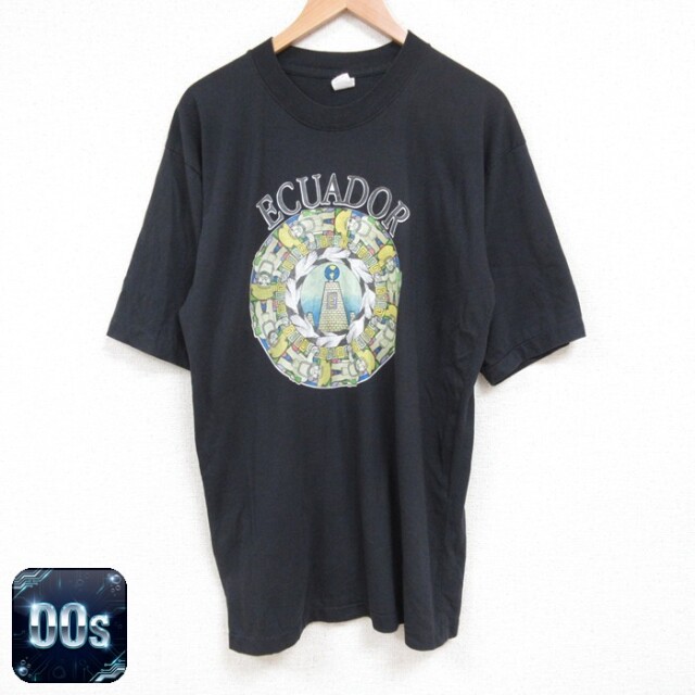 【50%OFF】00s 半袖Tシャツ エクアドル ブラック L | 古着