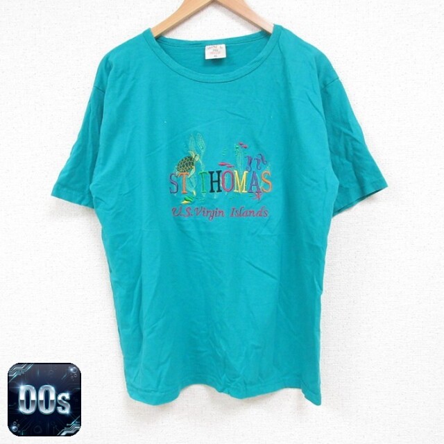 【50%OFF】00s 半袖Tシャツ セントトーマス グリーン L | 古着