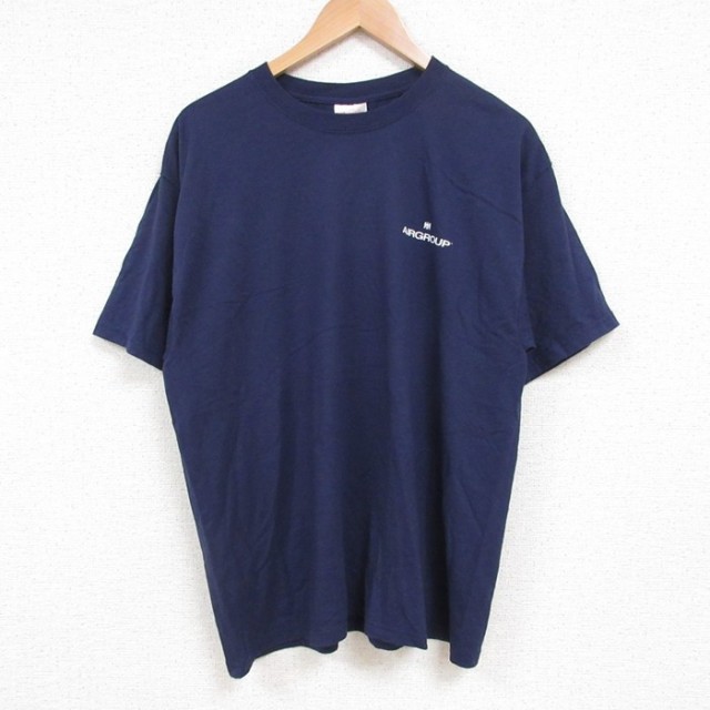 ヘインズ 00s 半袖Tシャツ エアグループ ネイビー L | 古着