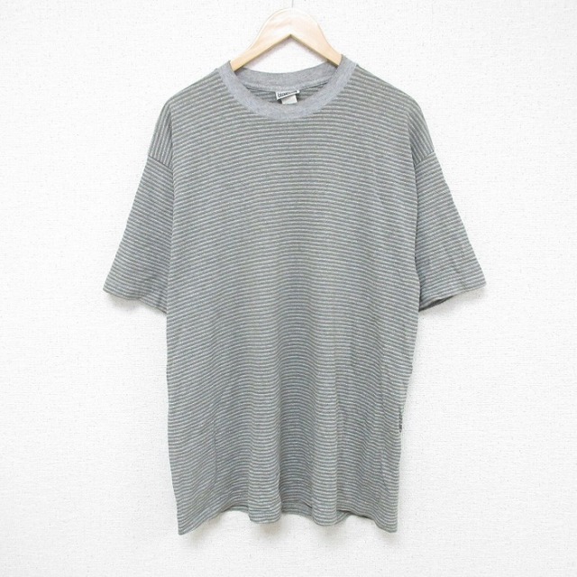 ベーシックエディションズ 00s 半袖Tシャツ グリーンボーダー L | 古着