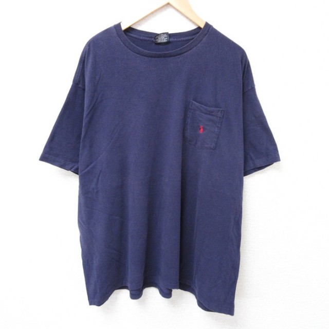 ラルフローレン 90s 半袖Tシャツ ワンポイント ネイビー XL | 古着