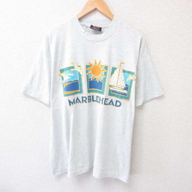 フルーツオブザルーム 90s 半袖Tシャツ ヨット グレー XL | 古着