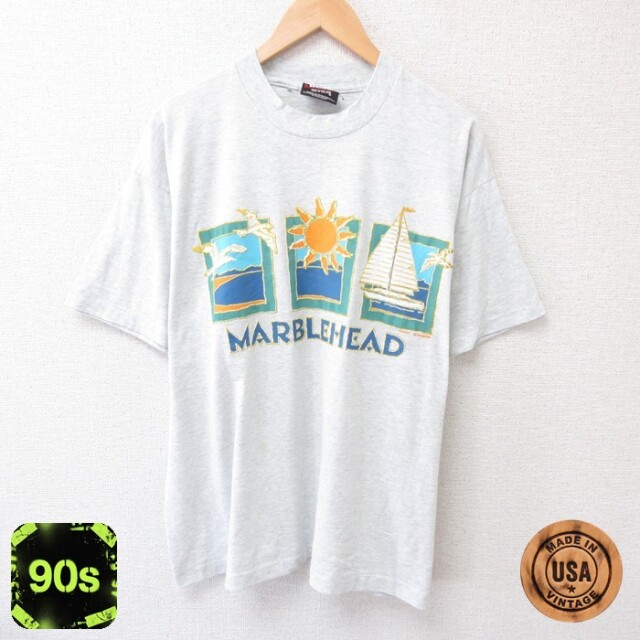 【50%OFF】フルーツオブザルーム 90s 半袖Tシャツ ヨット グレー XL | 古着
