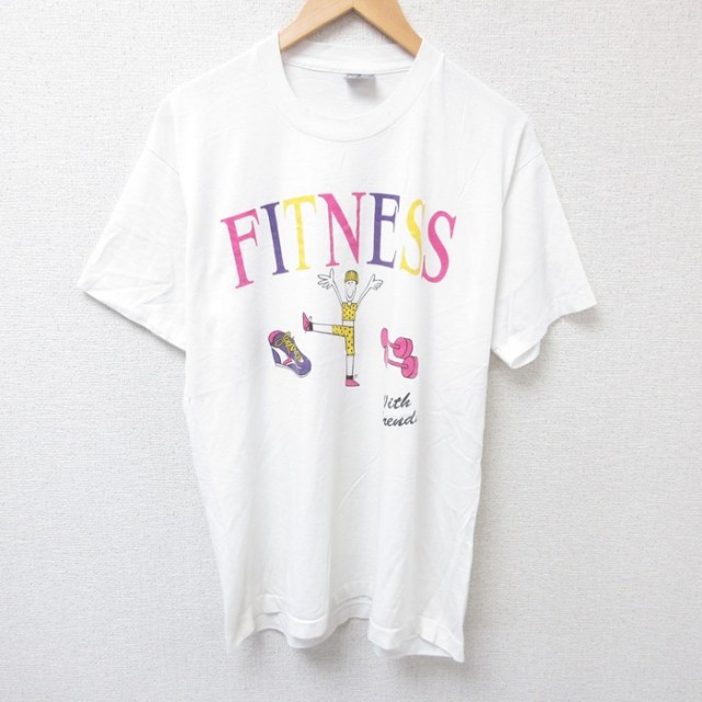 フルーツオブザルーム 90s 半袖Tシャツ フィットネス ホワイト L | 古着