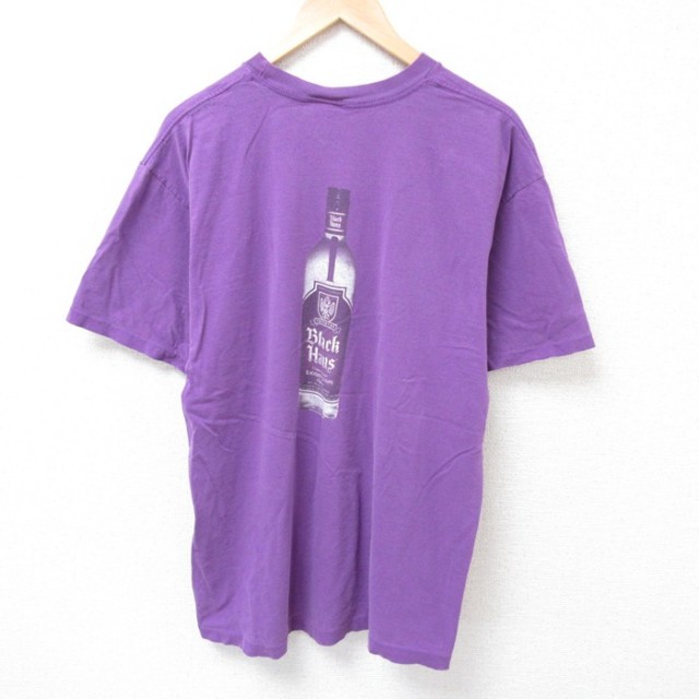 L★古着 半袖 ビンテージ Tシャツ メンズ 90年代 90s Black Haus コットン クルーネック USA製 紫 パープル 25jul16 中古