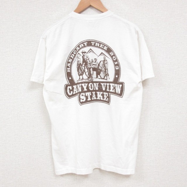 M★古着 半袖 ビンテージ Tシャツ メンズ 00年代 00s キャニオン クルーネック 白 ホワイト 25jul19 中古