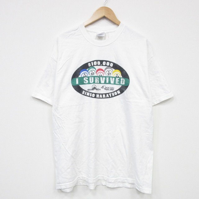 00s 半袖Tシャツ ビンゴ ホワイト XL | 古着
