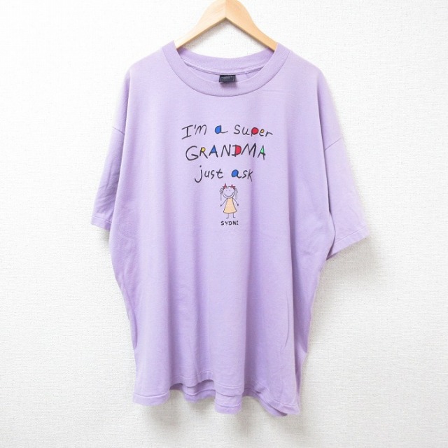 90s 半袖Tシャツ グランパ パープル XL | 古着