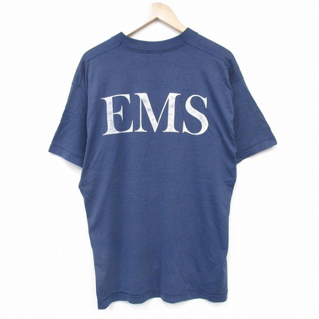 フルーツオブザルーム 90s 半袖Tシャツ EMS ネイビー XL | 古着