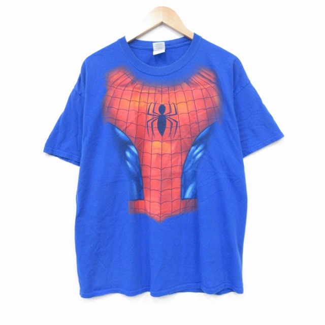 00s 半袖Tシャツ スパイダーマン ブルー XL | 古着