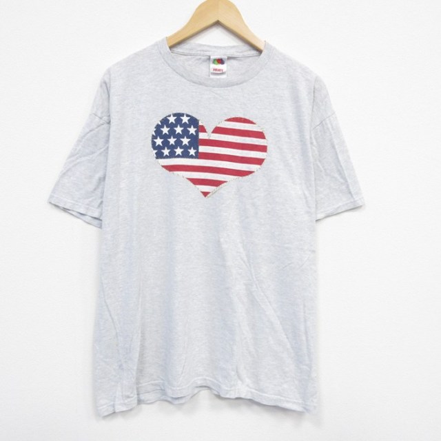 フルーツオブザルーム 00s 半袖Tシャツ ハート グレー XL | 古着