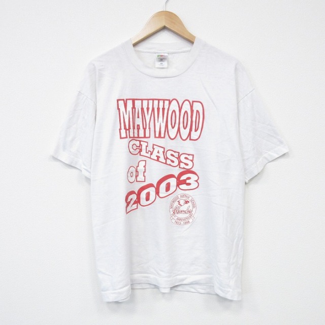 フルーツオブザルーム 00s 半袖Tシャツ MAYWOOD ホワイト XL | 古着