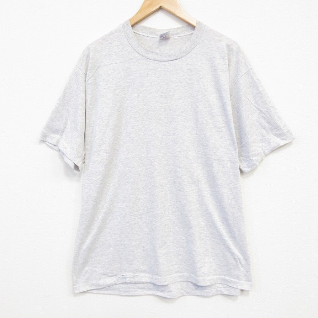 XL★古着 ジャージーズ 半袖 ビンテージ Tシャツ メンズ 90年代 90s 無地 クルーネック USA製 薄グレー 霜降り 25aug07 中古