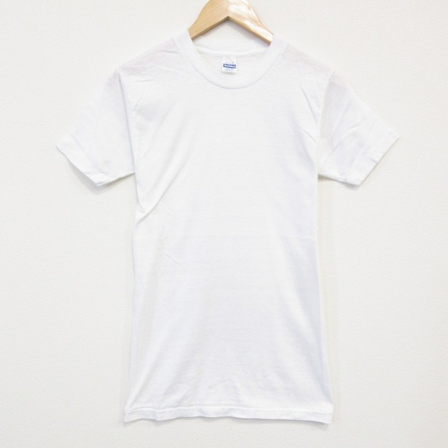 【50%OFF】S★古着 ヘルスニット 半袖 ビンテージ Tシャツ メンズ 80年代 80s 無地 クルーネック USA製 白 ホワイト 25aug07 中古