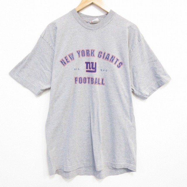 【50%OFF】マジェスティック 00s 半袖Tシャツ NFLニューヨークジャイアンツ グレー L | 古着