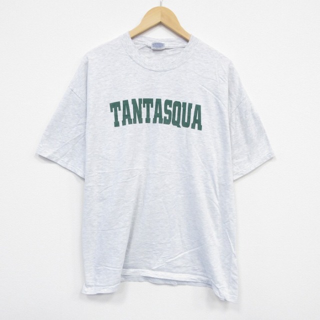 【50%OFF】XL★古着 ヘインズ Hanes 半袖 ビンテージ Tシャツ メンズ 00年代 00s TANTASQUA 大きいサイズ コットン クルーネック 薄グレー 霜降り 25aug08 中古