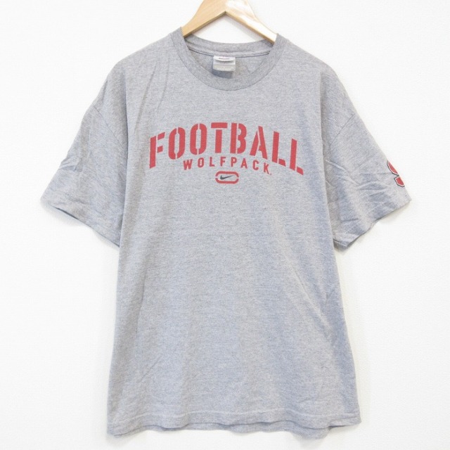 【50%OFF】ナイキ 00s 半袖Tシャツ フットボール グレー XL | 古着