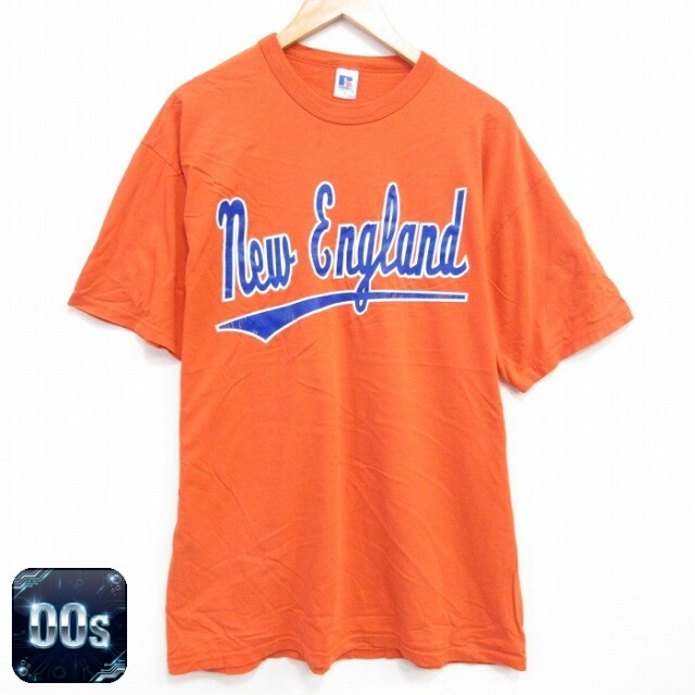 ラッセル 00s 半袖Tシャツ ニューイングランド オレンジ XL | 古着