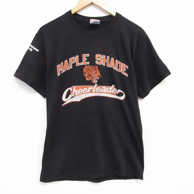 【50%OFF】M★古着 ヘインズ Hanes 半袖 ビンテージ Tシャツ トラ メンズ 00年代 00s クルーネック 黒 ブラック 25aug08 中古