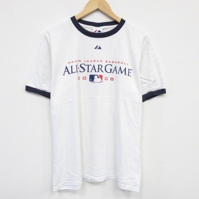 【50%OFF】マジェスティック 00s 半袖Tシャツ MLBオールスターゲーム ホワイト L | 古着