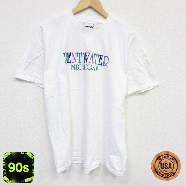 リー 90s 半袖Tシャツ ミシガン刺繍 ホワイト XL | 古着